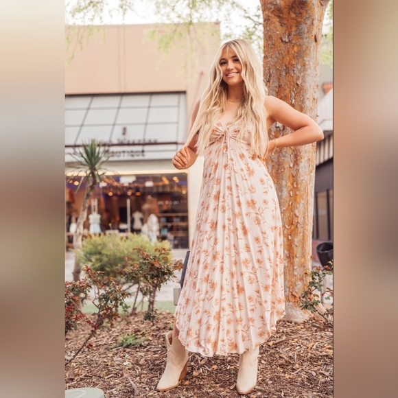 Floral De Coca Midi Sundress Size L - Picture 5 of 11